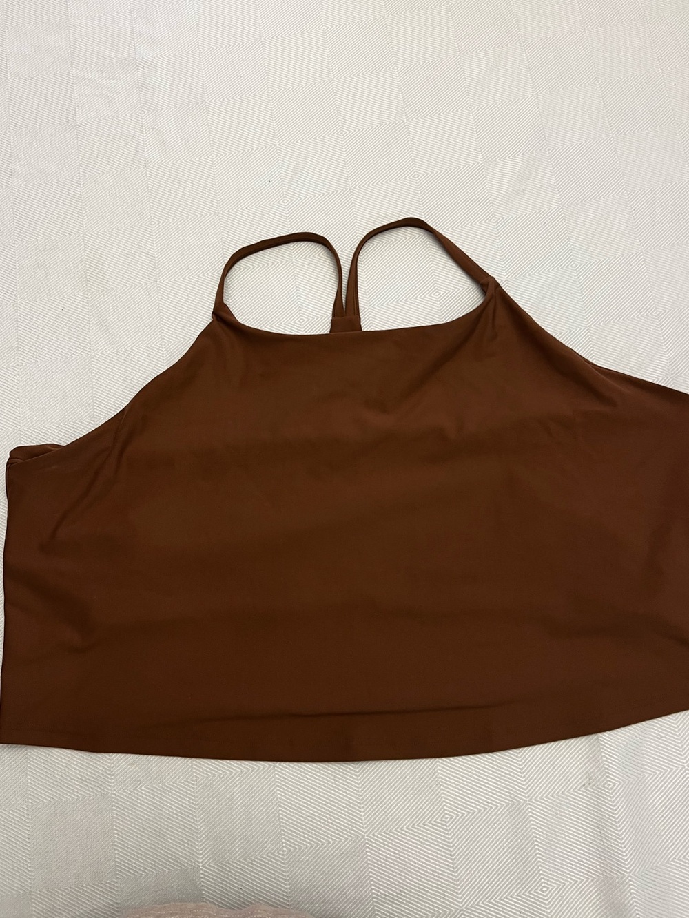 Old Navy Powersoft Brown Racerback Sports Crop